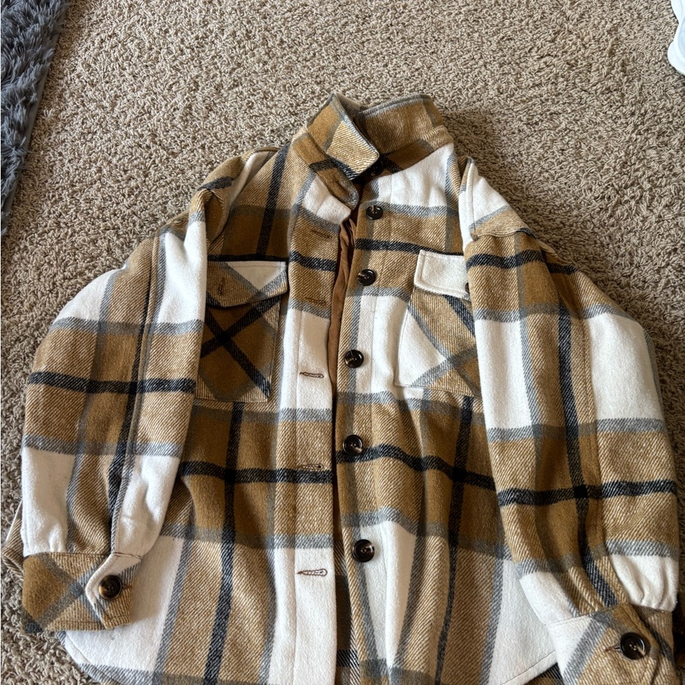 Windsor Plaid Jacket in Brown and Cream